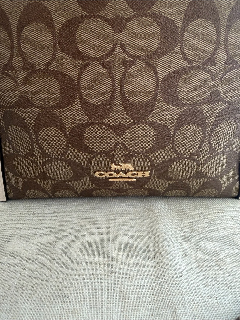 Coach Kacey White Snakeskin Satchel Crossbody Bag In Blocked Signature Canvas - Picture 4 of 15